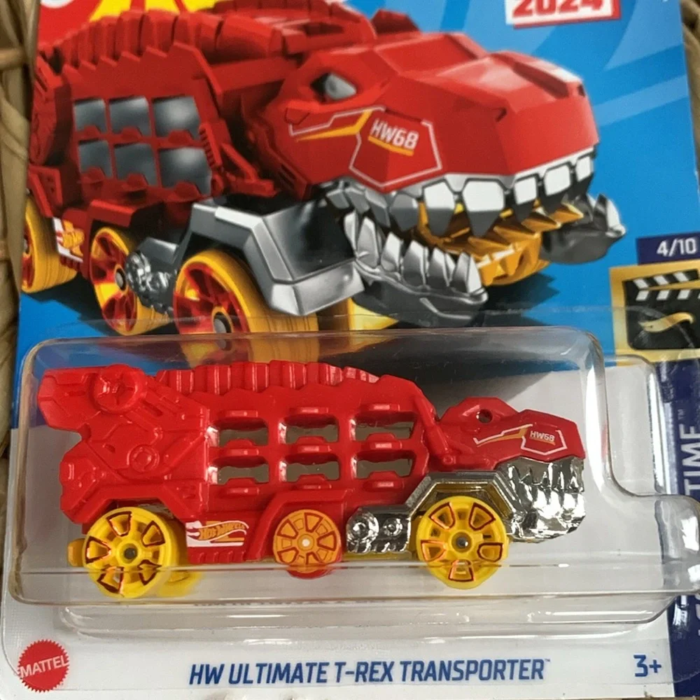 Hot Wheels TRex Transporter HW Truck Hotwheels Lets Race Red T REX Dinosaur 🆕